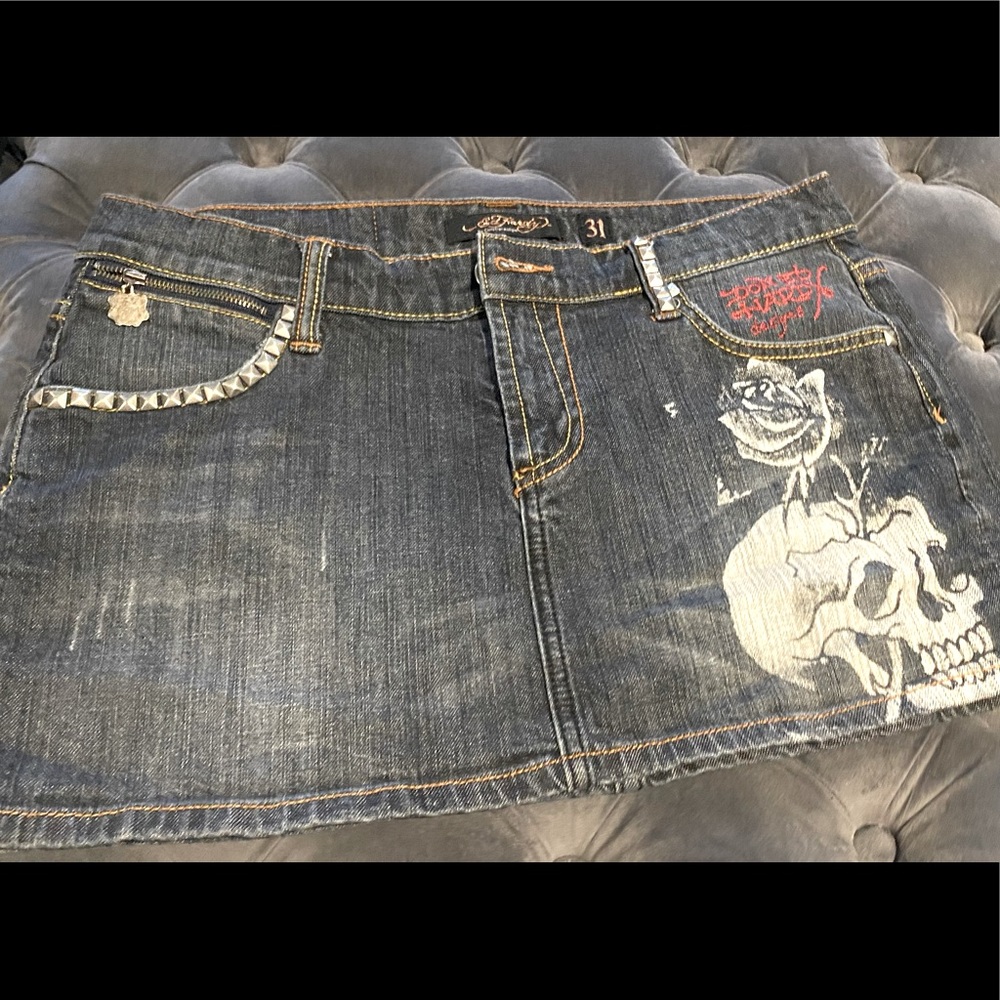 Ed Hardy Jean Skirt